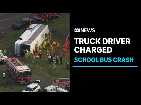 Melbourne bus crash: Truck driver charged, children's 'traumatic injuries' revealed | ABC News