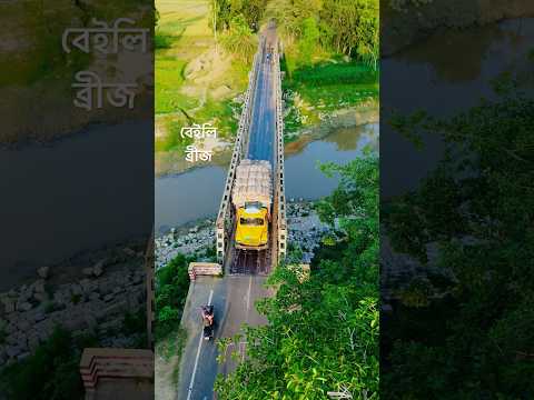 ছোট্ট নদীর উপরে বেইলি ব্রিজ 🌻 #nature #village #travel #bangladesh #river #bridge