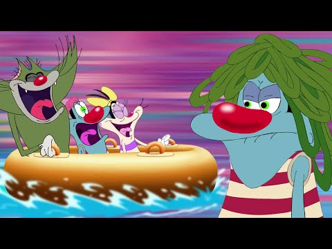 हिंदी Oggy and the Cockroaches 😱 पूल राक्षस 😱 Hindi Cartoons for Kids