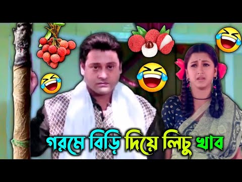 গরমে বিড়ি দিয়ে লিচু খাব 😂 || Bangla Funny Dubbing Video || FF FONG FUN