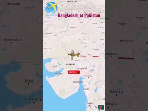 Bangladesh to Pakistan #shortvideo #travel #youtubeshort #map #googlemaps #shoets #pakistan #bd