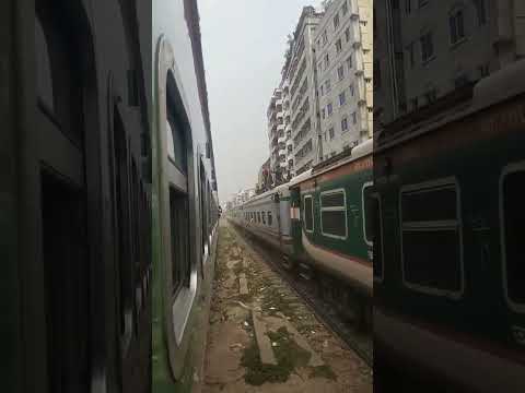 Double line Crossing between 806 Chilahati Express × 773 Kalni Express #travel #bangladesh #trains