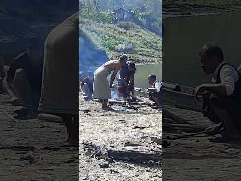 Grill a Head of Animal.#travel #bangladesh #bandarban #tribe #food #animals #cooking #grill #head