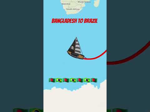 Bangladesh to Brazil 🇧🇩🇧🇷🇧🇩🇧🇷🇧🇩🇧🇷#travel #bangladesh #reels #brazil #map