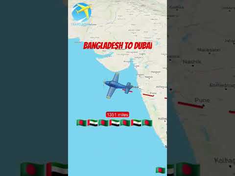 Bangladesh to Dubai🇧🇩🇦🇪🇧🇩🇦🇪🇧🇩#travel #bangladesh #reels #dubai#map