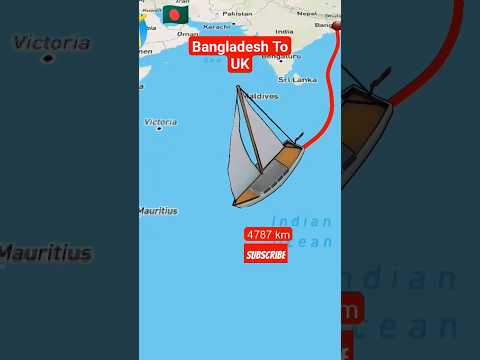 Bangladesh To UK Sea Route. BD TO UK Sea Route.#shorts #travel #travelmap