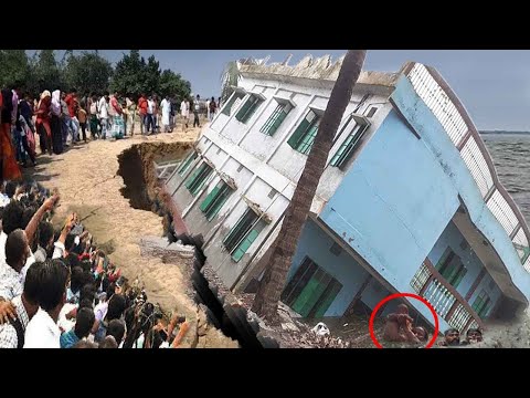 Scary Footages: River erosion in Bangladesh Caught On Camera 2023