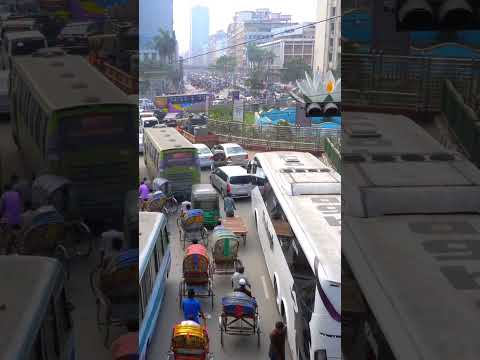 Bangladesh Dhaka traffic jam | short – Min traveling vlog.