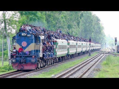 Extreme Overcrowding on Bangladeshi Train during Eid Festival- Drutojan Express | Bangladesh Railway