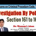 Investigation by the Police Section 161 to 163 | Lectures on Criminal Procedure Code, 1973.