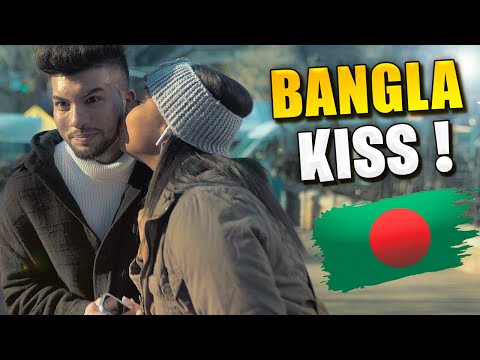 BANGLA KISS OR SLAP Game With American Girls (Bangla Funny Video 2021) | Desi Habibi