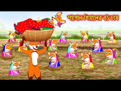 পাগোল সিয়ালের বউ চাষ | Pagol Siyaler Bou Chas | Fox Cartoon | Rupkothar Golpo | Bangla Cartoon Golpo