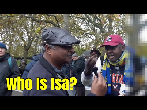 Speakers Corner – Uncle Sam Talks To Muslims, The Discussion Gets Heated, Arguing About Debate