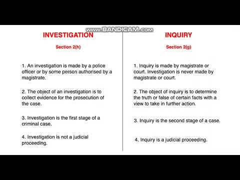 Difference between inquiry and investigation under crpc section 2 #inquiry #investigation #crpc