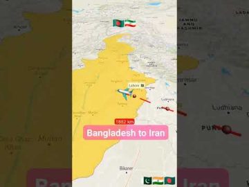 Bangladesh to Iran. #travel #trip #tour #visit #route #distance #reels #viral #map #viralreels