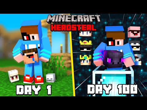I Survived 100 Days On ILLEGAL HEADSTEAL SMP in Minecraft HINDI [FULL MOVIE]