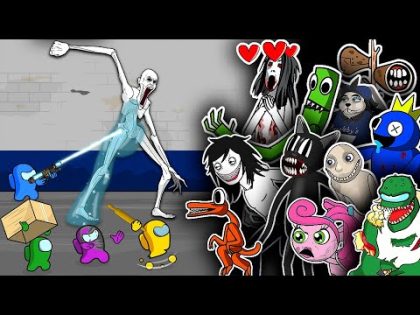 TOP ANIMATION – Rainbow Friends | Zombie | Jeff The Killer | Cartoon Cat | Granny | SCP | Siren Head