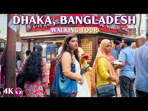 Beautiful Dhaka City Walking Tour 🇧🇩 Bangladesh in 4K [20.02.2024]